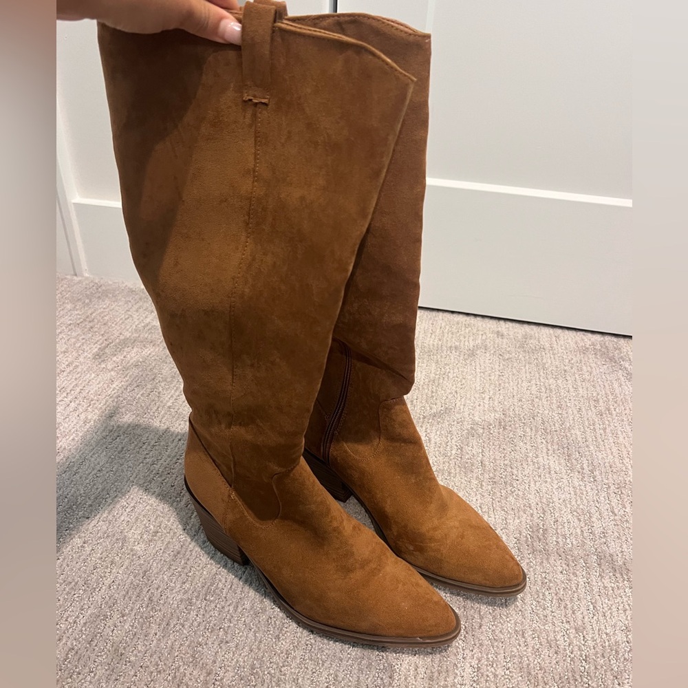 Target Tan Suede High Boots